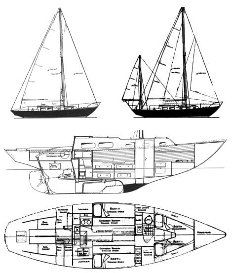 sailboatdata allied princess 36