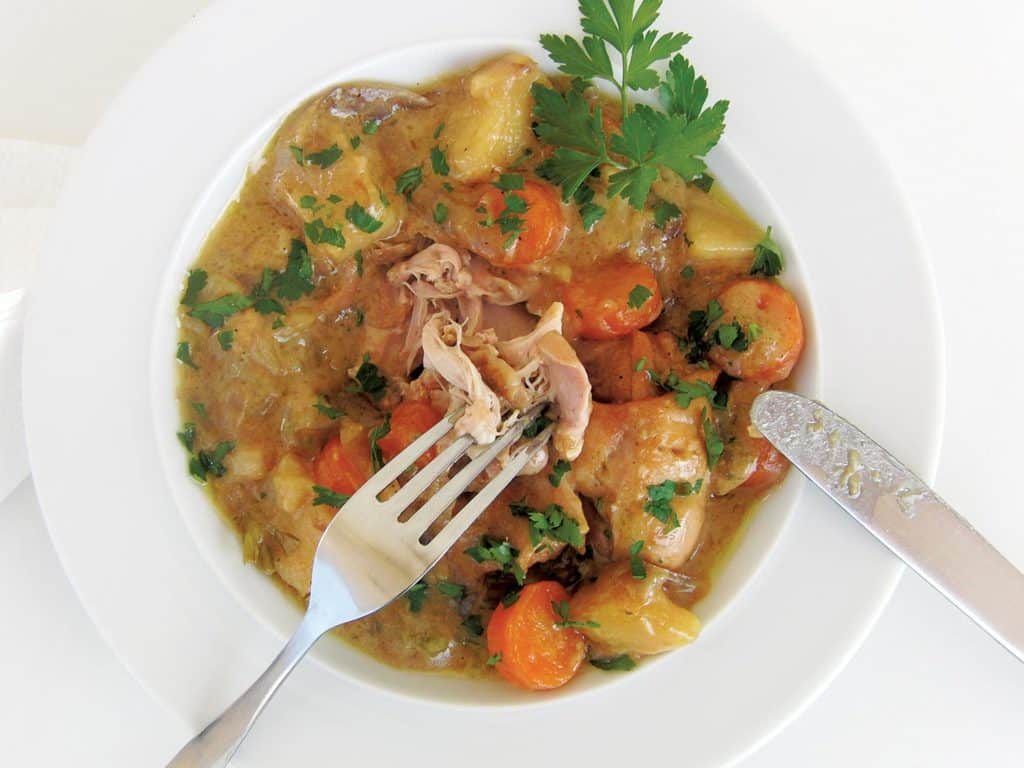 Slow cooked chicken ragout