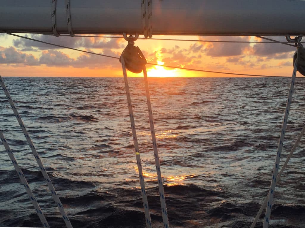 sunset at sea