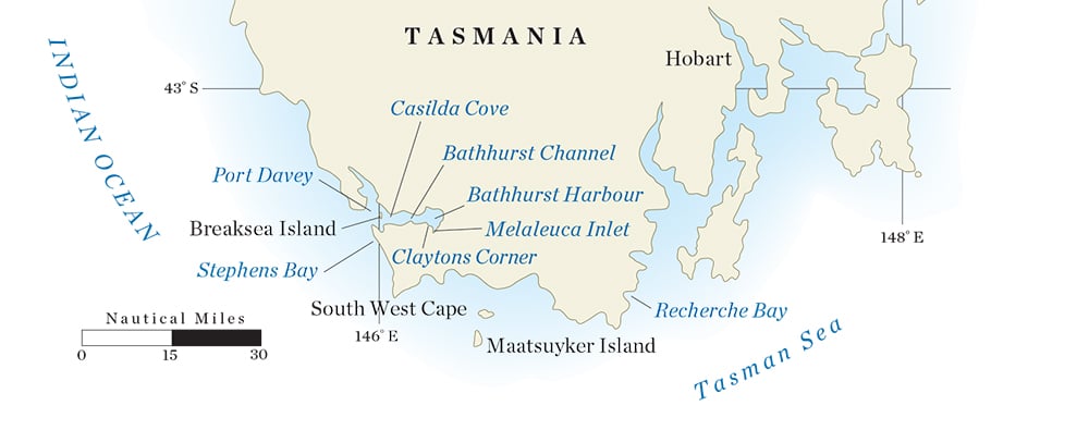 map of Tasmania