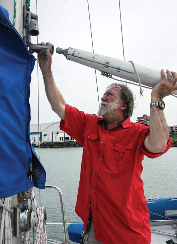 rigging two spinnaker pole bells