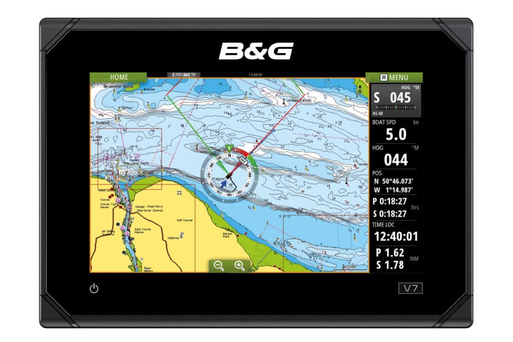 B&G Vulcan Chartplotter with overlay