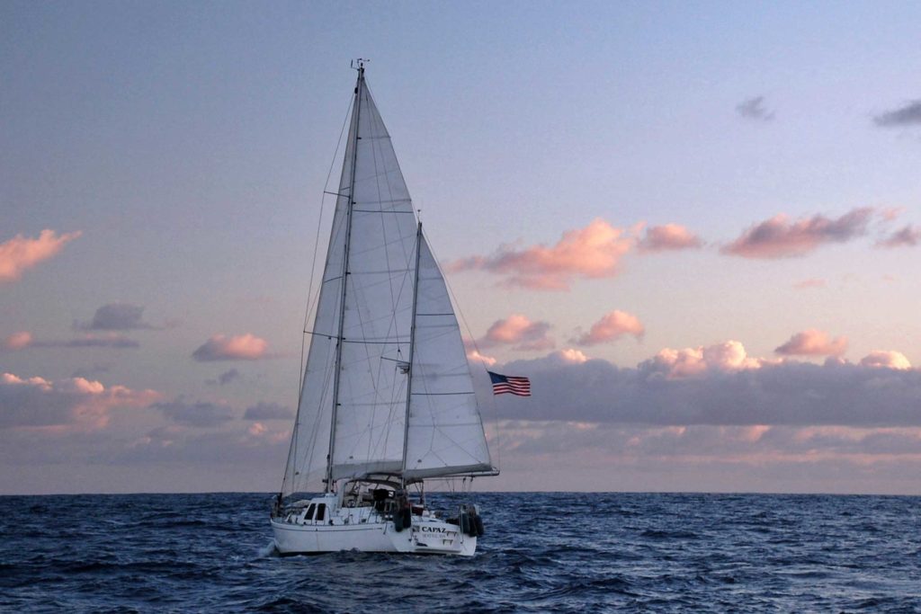 Capaz sailing on the ocean
