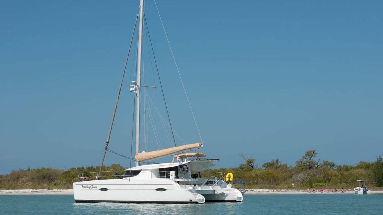 Southwest Florida Yachts Inc. catamaran on the water.