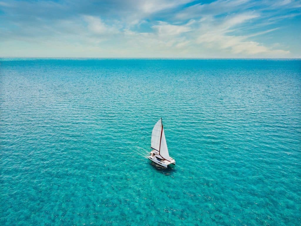 sailing in the ocean