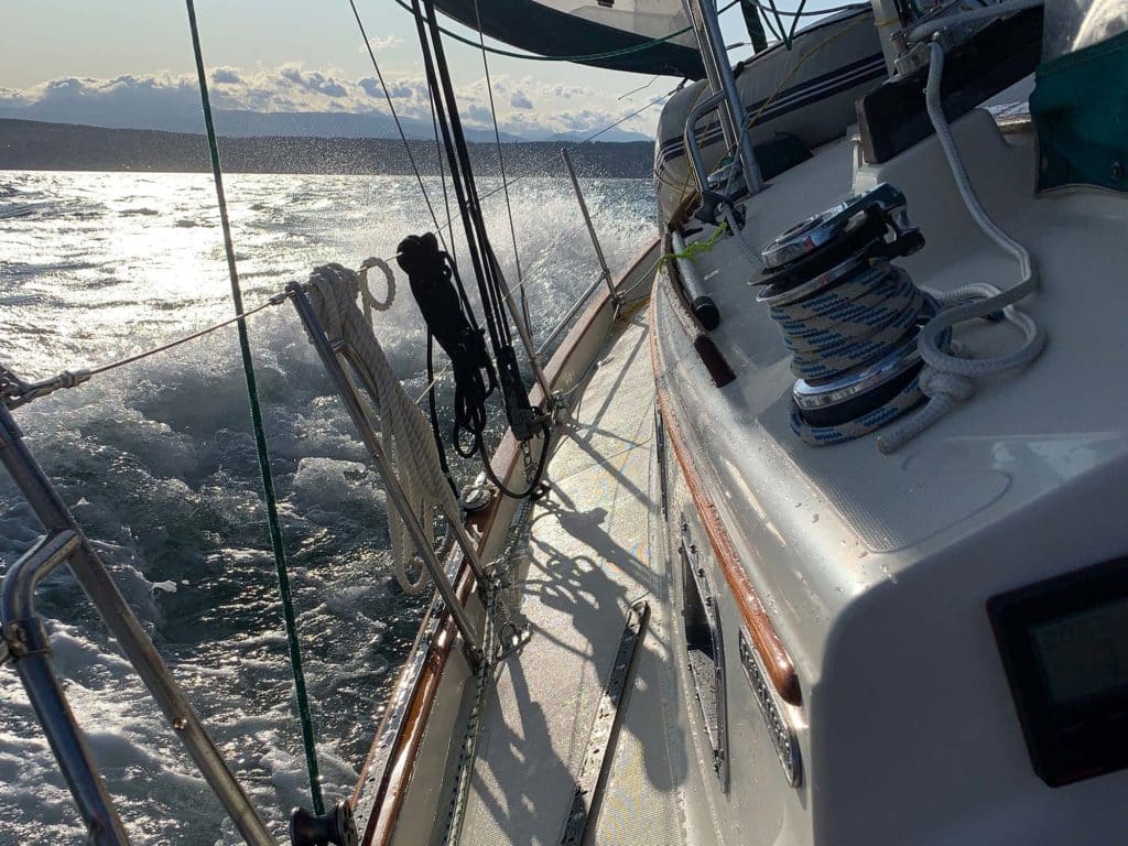 Sailing heavy seas