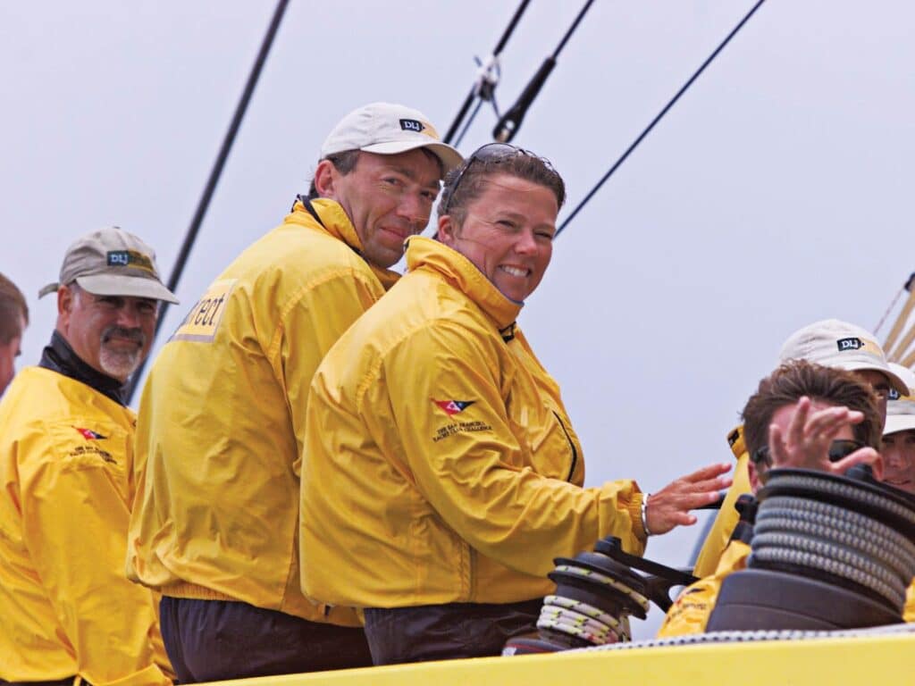 2000 America's Cup crew with Riley