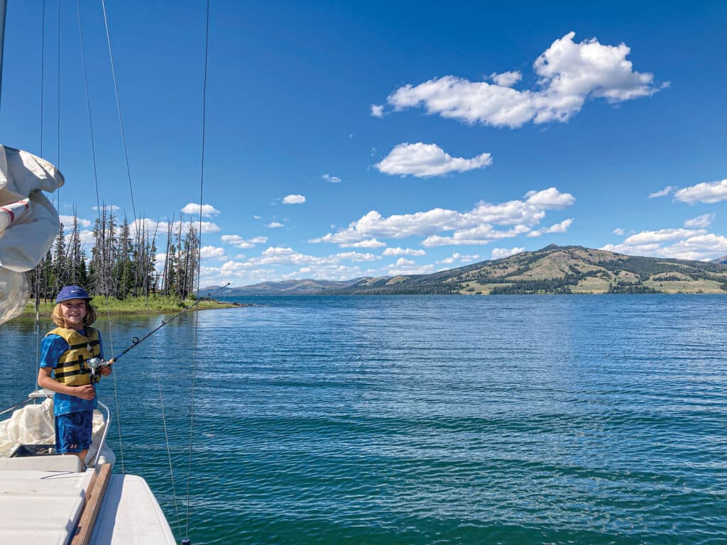 Fishing on Yellowstone Lake
