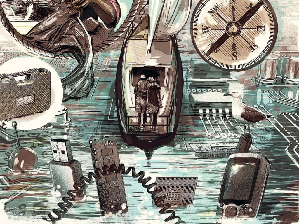 Illustration on what to pack for a circumnavigation