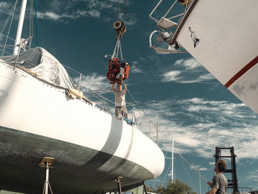 Refitting a boat engine