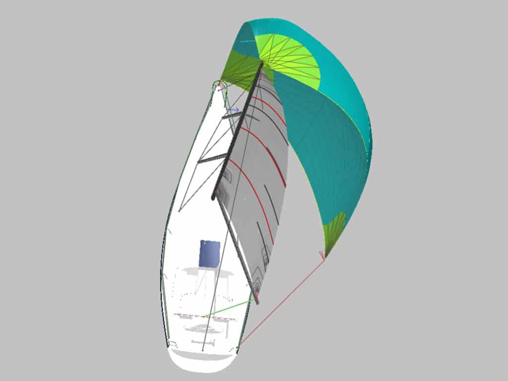 asymmetrical spinnaker illustration