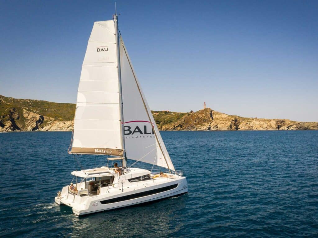 Bali catamaran on the ocean