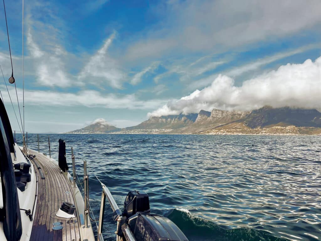 Cape Town off the starboard rail