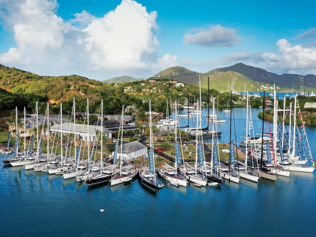 Oyster yachts at Nelson's Dockyard, Antigua