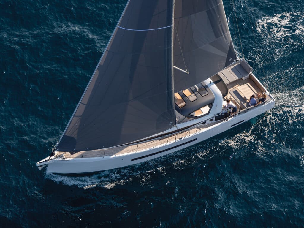 Aerial of the Jeanneau 55