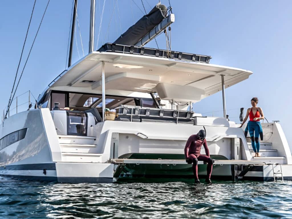 Rear of the Fountaine Pajot Aura 51