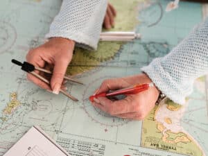 Navigation on a map
