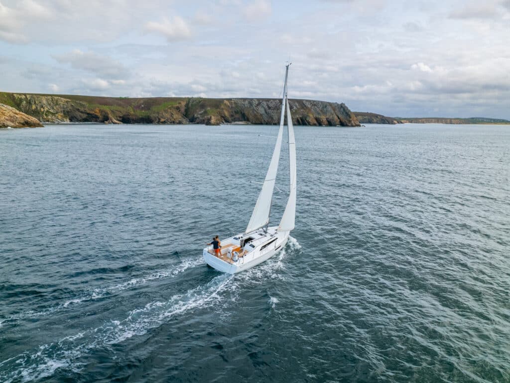 Drone shot of the Beneteau Oceanis 37.1