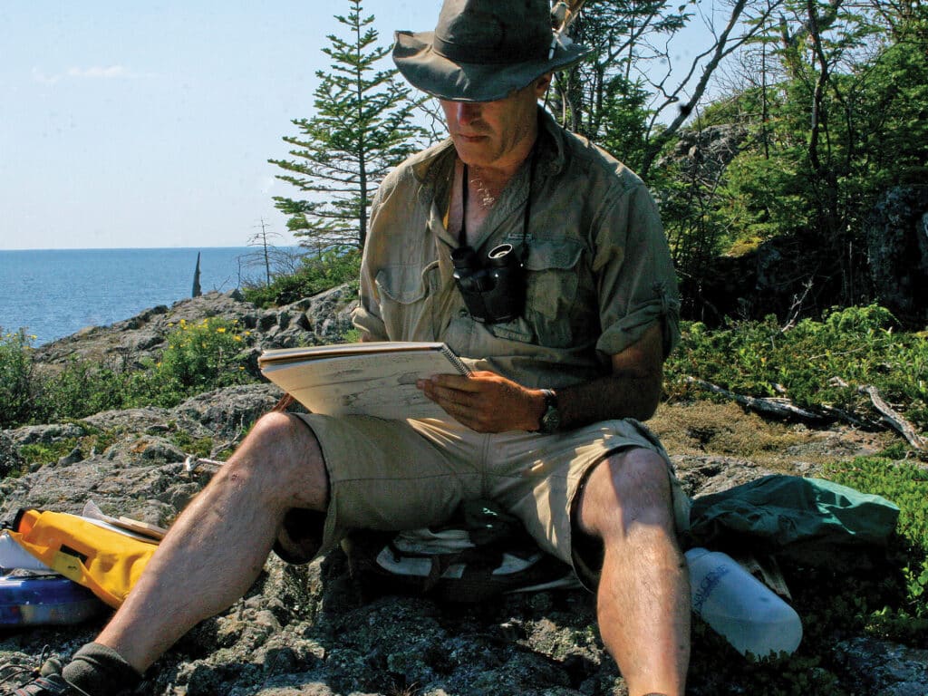 Rob sketching at Lake Superior