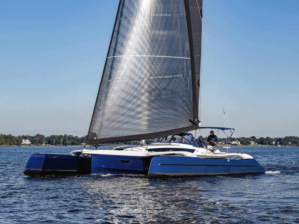 Dragonfly 40 during Boat of the Year testing