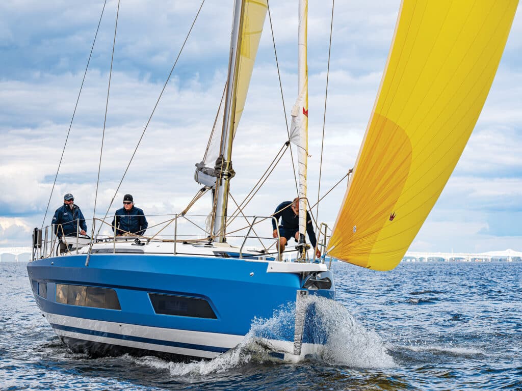 2024 Boat of the Year judges testing the Dufour 41