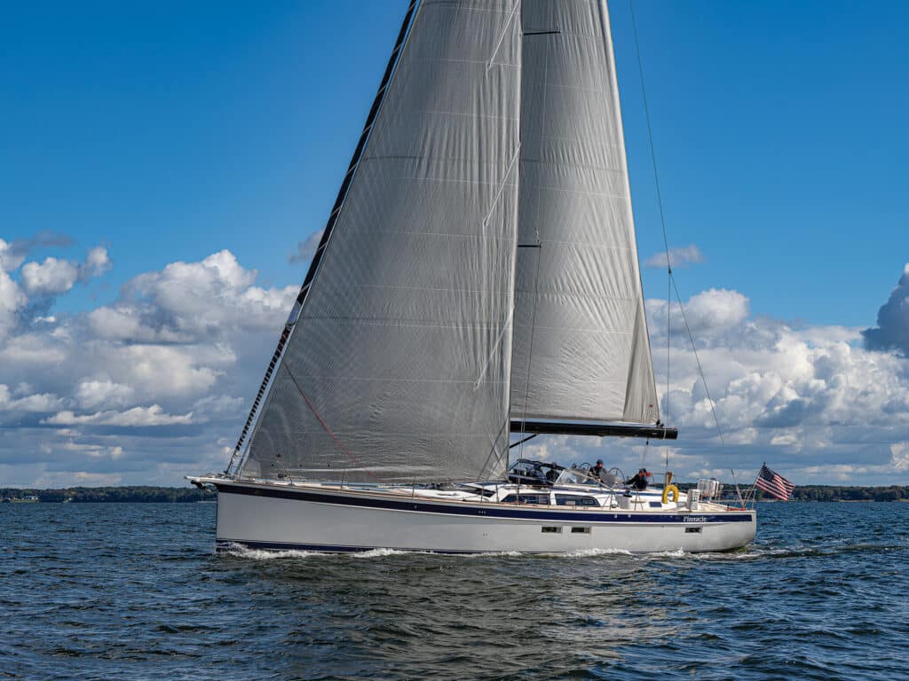 Testing the Hallberg-Rassy 57 sailboat