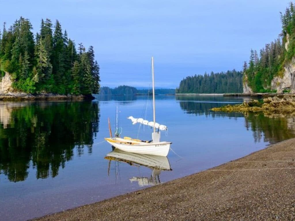 Sailboat on a lake