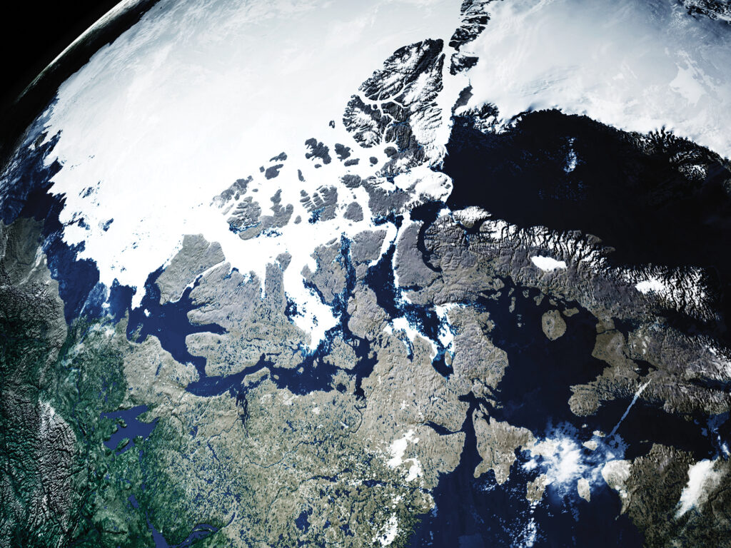 Satellite image of Canada