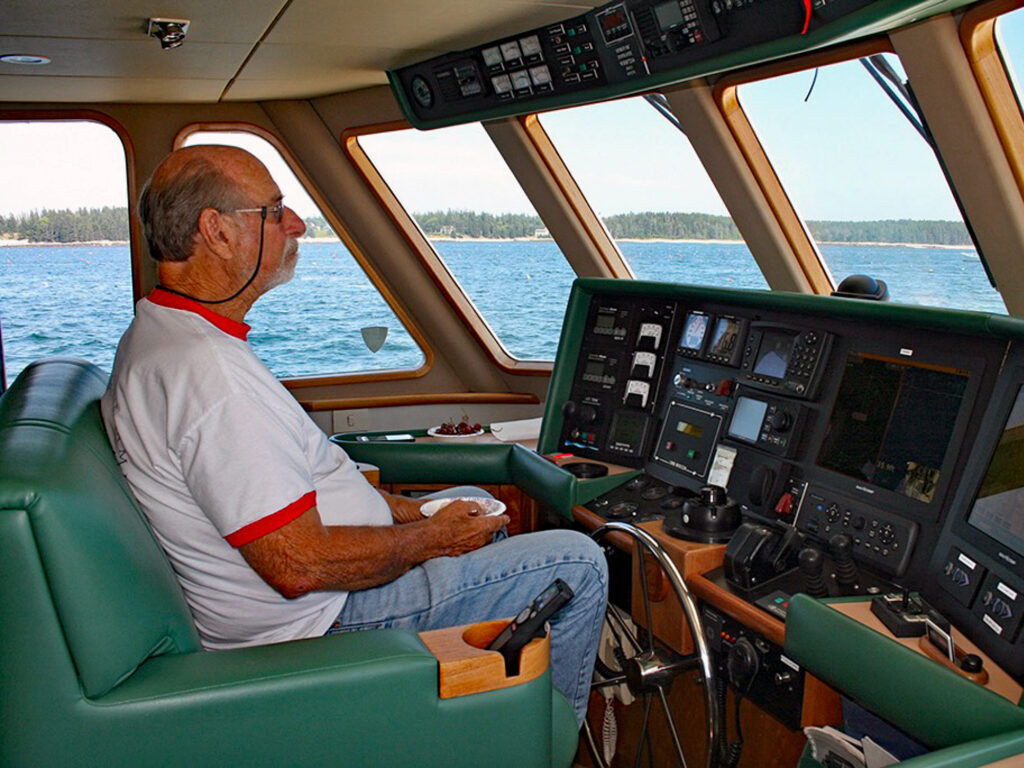 Bruce at the helm