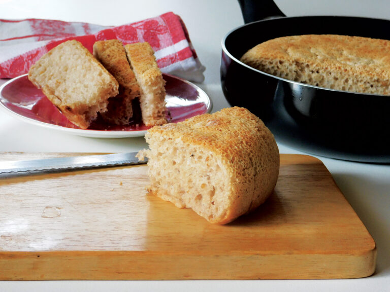 Loaf of bread on table