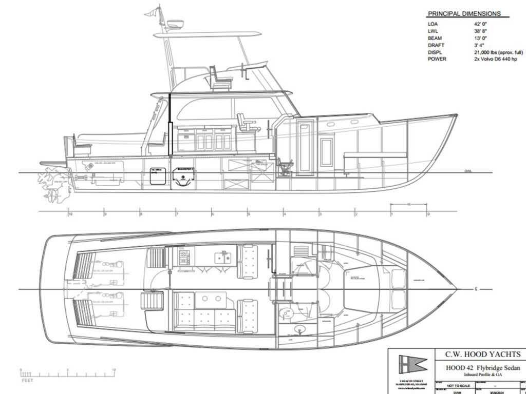 Hood 42 LM drawing roof off