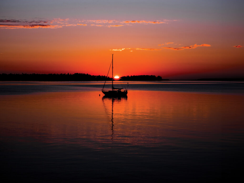 Sunrise sailing at Montague, Prince Edward Island