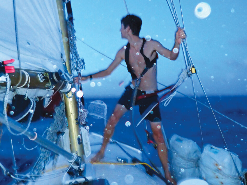 Rig check on a sailboat
