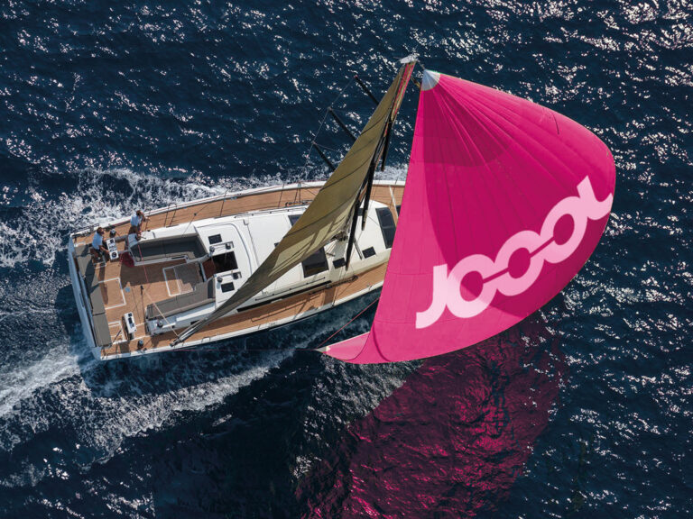 Sail with Joool logo on it