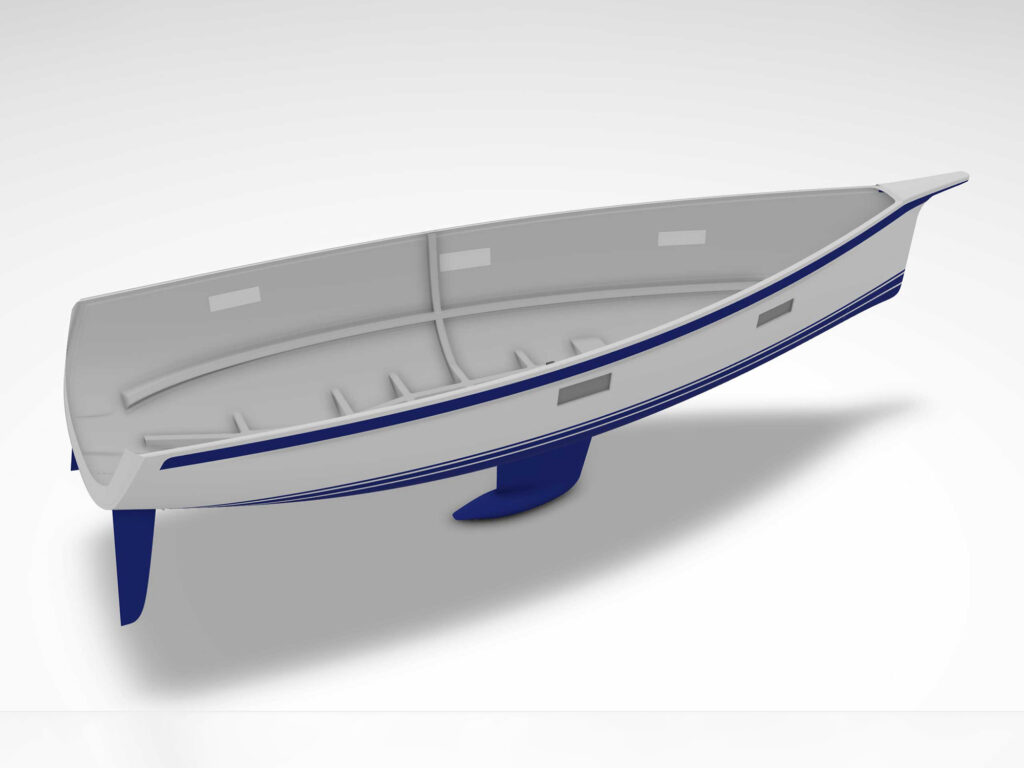 Hallberg-Rassy 370 hull rendering