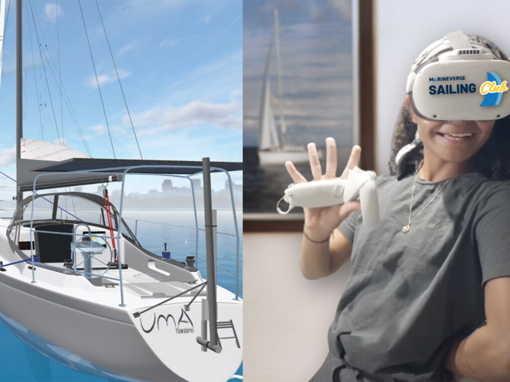 Kika Mevs with VR headset