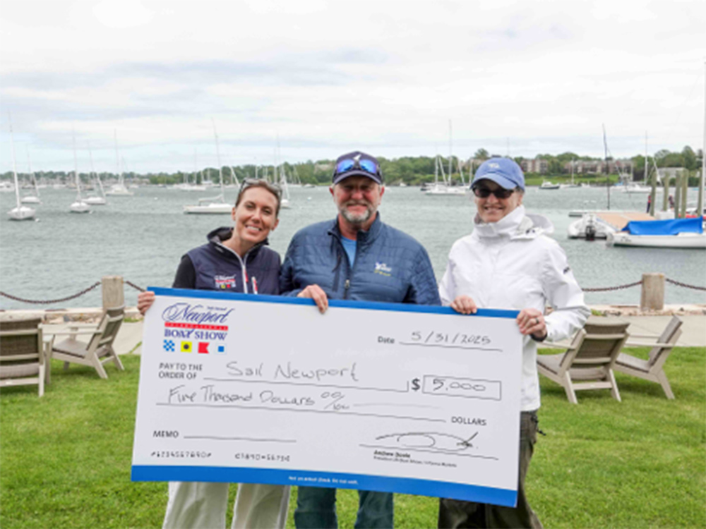 Newport Boat Show donation presentation