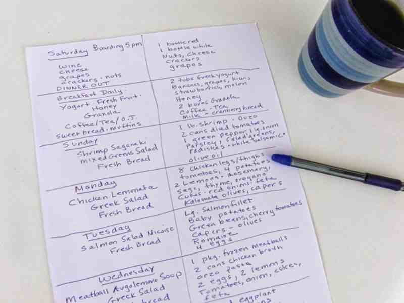 planning sheet
