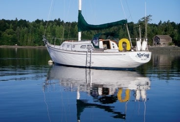 A nice spring to the sheer is a highlight of the pretty lines Bruce King drew for the Ericson 30.
