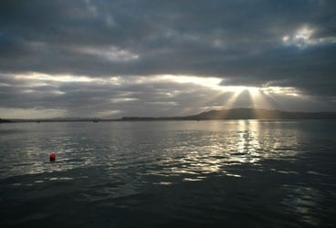 After bashing north off Baja, Ocean Watch stopped at sunrise for fuel in Turtle Bay.