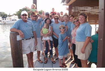 Boat owners enjoy the Lagoon rendezvous.