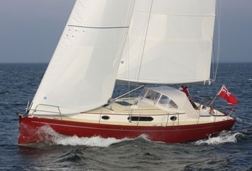 The newly launched Moody 41 Classic features a low coach roof, twin wheels, and traditional interior.