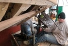 spmaine140 At the Boothbay Harbor Shipyard, workers are replacing frames and planks on the schooner Shenandoah.