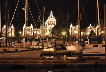 This is the Parliament Building from our boat--it never gets really dark at night, and forget about stars.