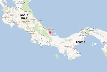 Bocas del Toro map