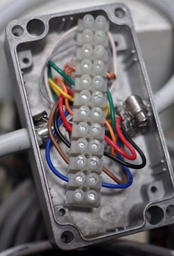 My cable splice. Only Furuno seems to make stand-alone monitor/antennae packages and I see the blue and white Furuno name on all of the commercial fishing boats. I decided on the 1715 and paid about $1,800.