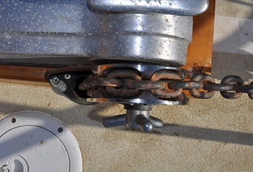 New gypsy This is our 3/8-inch proof coil chain resting securely in the pockets of our new gypsy, a huge improvement.