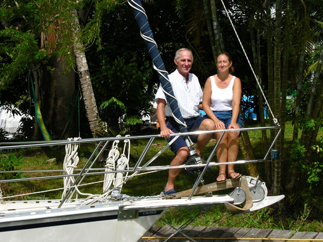 Tom and Doris Nurenberg joined fellow cruisers at Mario’s Marina, on Guatemala’s Río Dulce, to wait out hurricane season.