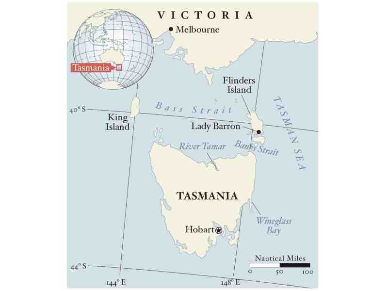 Tasmania map