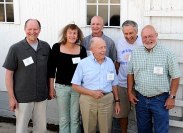 Our entire crew (including me, in the foreground) from our first trip to Antarctica made it to the reunion (left to right): Rick Palm, Rona House, Mike Metzmaker, John Tepaske, and Scott Russell.